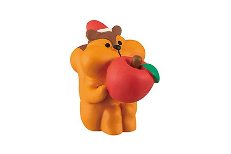 [Decole] 2020 데꼴 크리스마스 피규어 사과 먹는 다람쥐