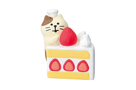 Decole 2022 데꼴 봄 딸기 케이크 고양이 피규어