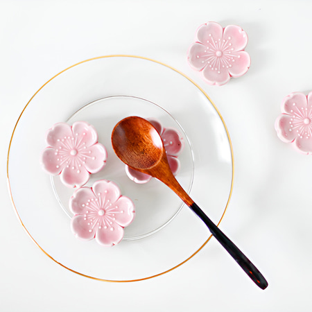 벚꽃 수저받침 일본 사쿠라 도자기 숟가락 젓가락 받침대
