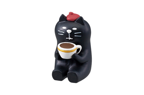Decole 2017  데꼴 카페 커피 마시는 고양이 피규어