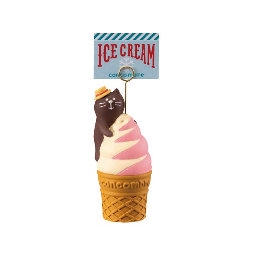 [Decole] 2020 데꼴 아이스크림 가게 간판 고양이 카드홀더