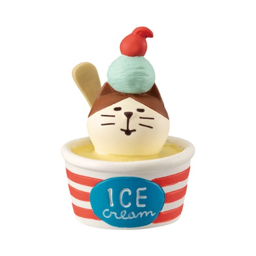 Decole 2020 데꼴 아이스크림 가게 컵 아이스크림 고양이 피규어