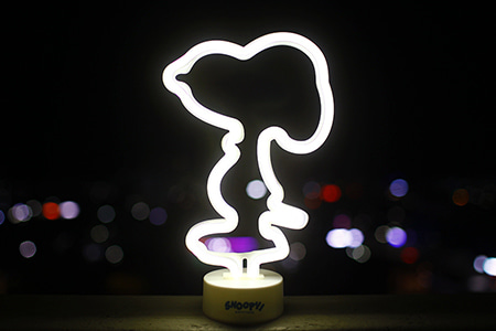 [SNOOPY] 네온풍 LED 스누피 램프