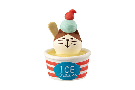 Decole 2020 데꼴 아이스크림 가게 컵 아이스크림 고양이 피규어
