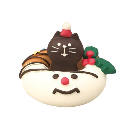 데꼴 2022 크리스마스 눈사람 도넛 고양이 피규어