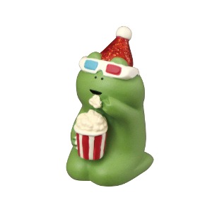 데꼴 2022 크리스마스 팝콘 먹는 개구리 피규어